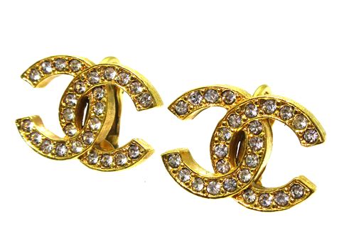 chanel cc earrings ebay|vintage chanel clip on earrings.